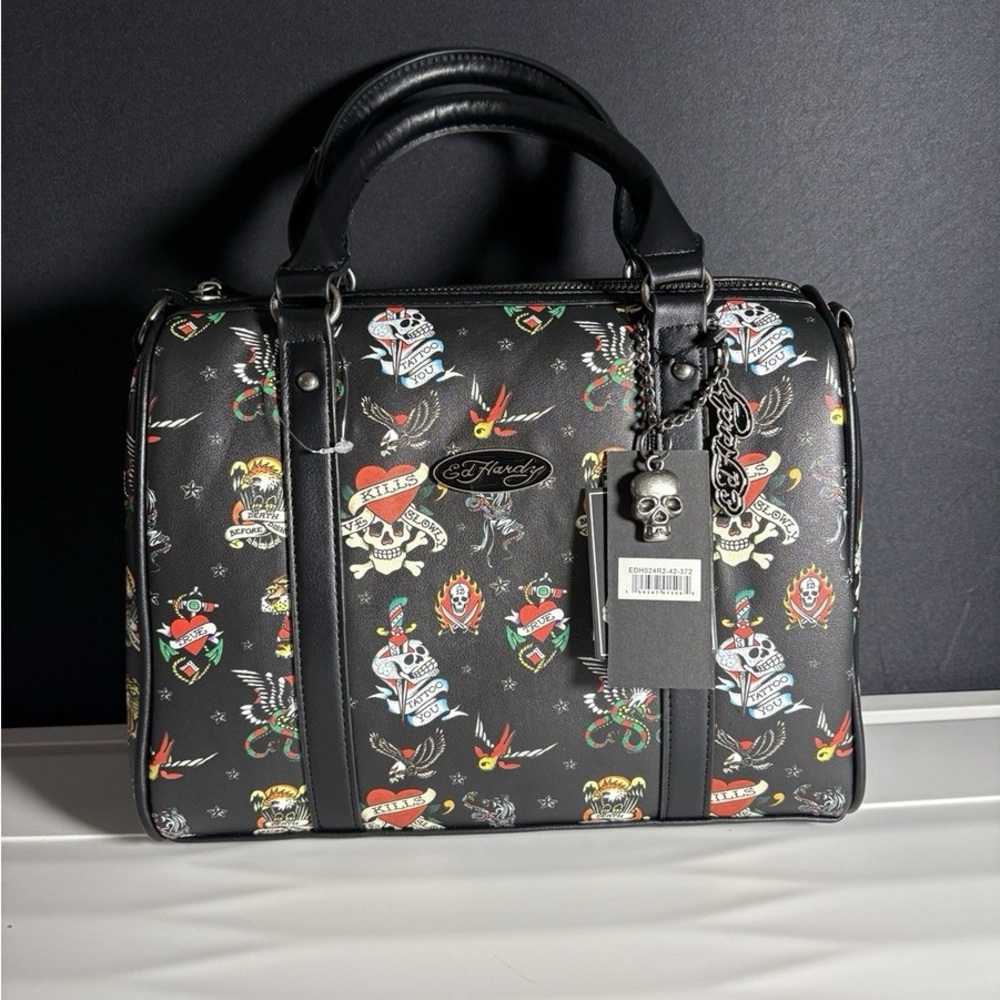 Ed Hardy Multicolor Tattoo Design Bag
